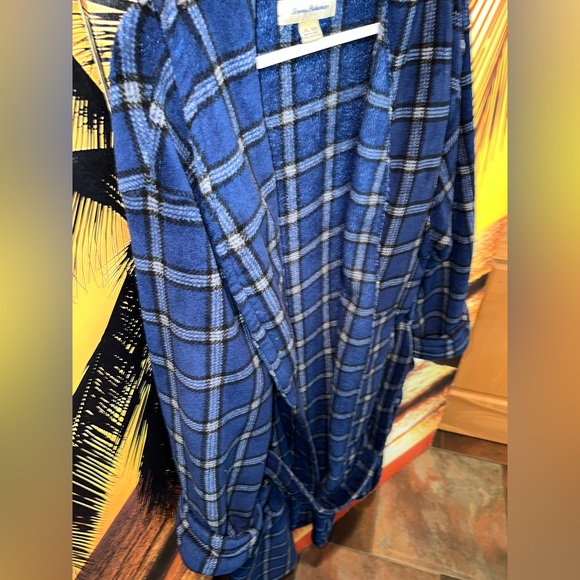 Tommy Bahama Flannel Robe Marlin Logo L/XL Polyester - Picture 4 of 10